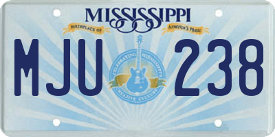MS license plate MJU238