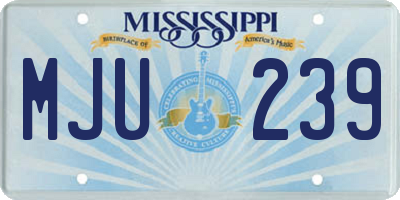 MS license plate MJU239