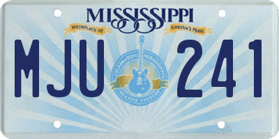 MS license plate MJU241
