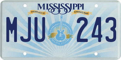 MS license plate MJU243