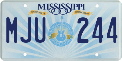 MS license plate MJU244