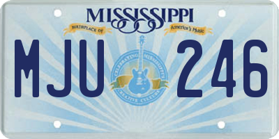 MS license plate MJU246