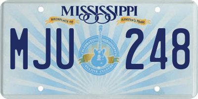 MS license plate MJU248