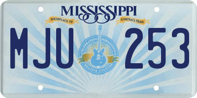 MS license plate MJU253