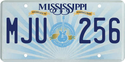 MS license plate MJU256