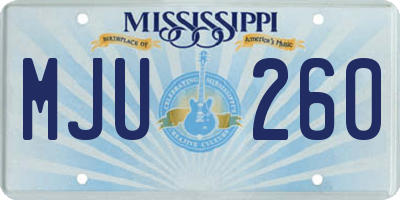 MS license plate MJU260