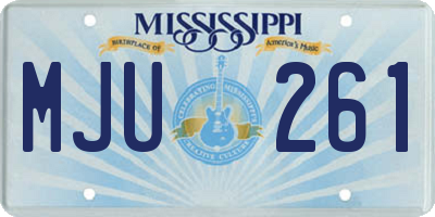 MS license plate MJU261