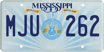 MS license plate MJU262