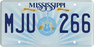 MS license plate MJU266