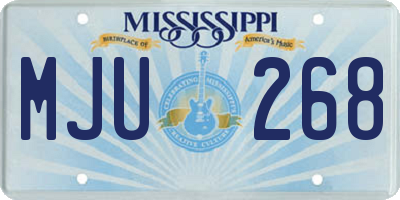 MS license plate MJU268