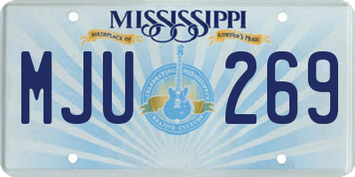 MS license plate MJU269
