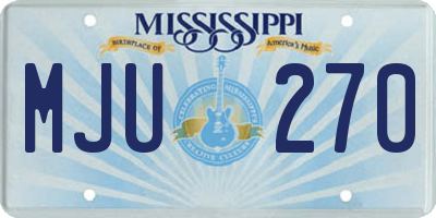 MS license plate MJU270