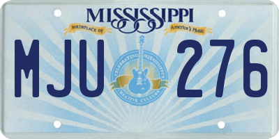 MS license plate MJU276