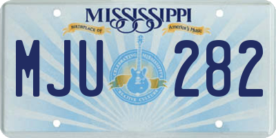MS license plate MJU282