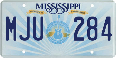 MS license plate MJU284