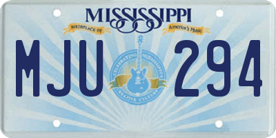 MS license plate MJU294