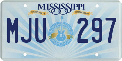 MS license plate MJU297