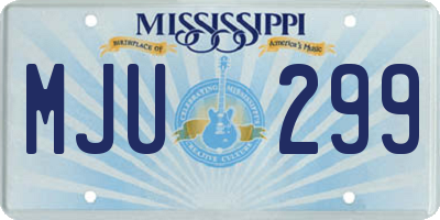 MS license plate MJU299