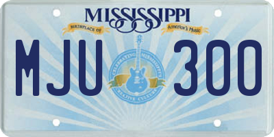 MS license plate MJU300
