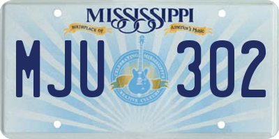 MS license plate MJU302