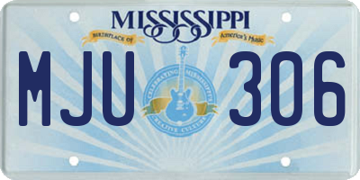 MS license plate MJU306