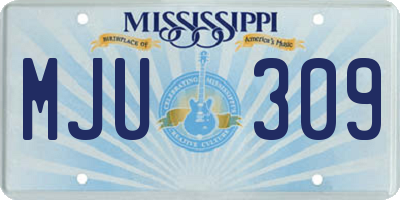 MS license plate MJU309
