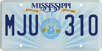 MS license plate MJU310