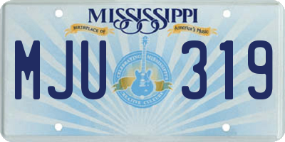 MS license plate MJU319