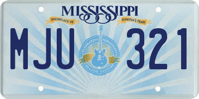 MS license plate MJU321