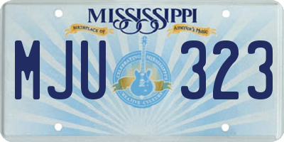 MS license plate MJU323