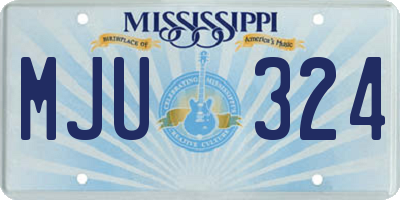 MS license plate MJU324