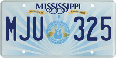 MS license plate MJU325