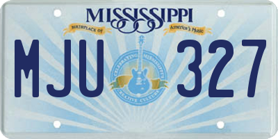 MS license plate MJU327
