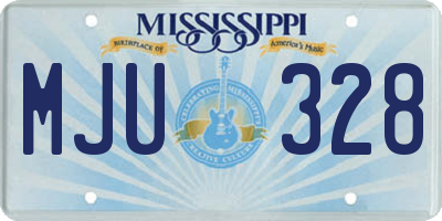 MS license plate MJU328