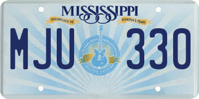 MS license plate MJU330