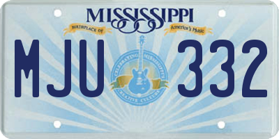 MS license plate MJU332