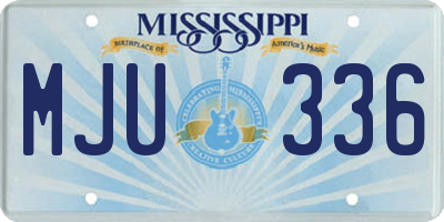 MS license plate MJU336