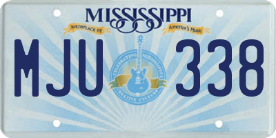 MS license plate MJU338