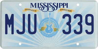 MS license plate MJU339