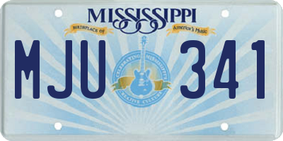 MS license plate MJU341