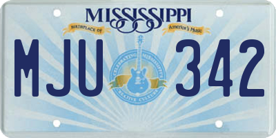 MS license plate MJU342