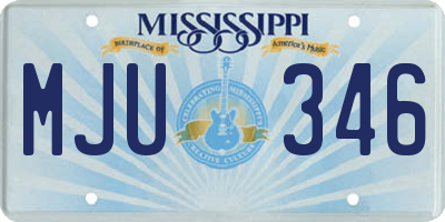 MS license plate MJU346