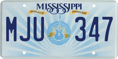 MS license plate MJU347