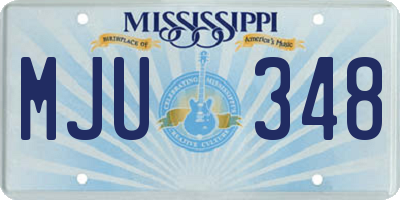 MS license plate MJU348