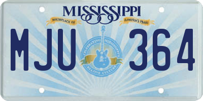 MS license plate MJU364