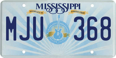 MS license plate MJU368