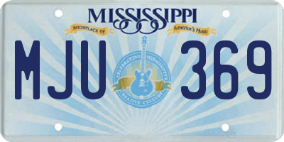 MS license plate MJU369