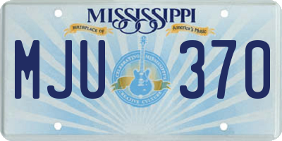 MS license plate MJU370