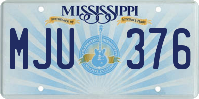 MS license plate MJU376