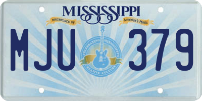MS license plate MJU379